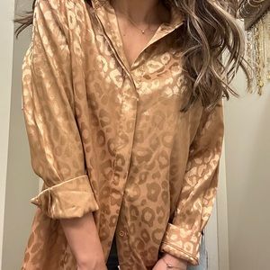 Leopard Print Button Down
